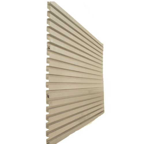 Plankwall All Ali 25mm pitch aluminium slatwall put together