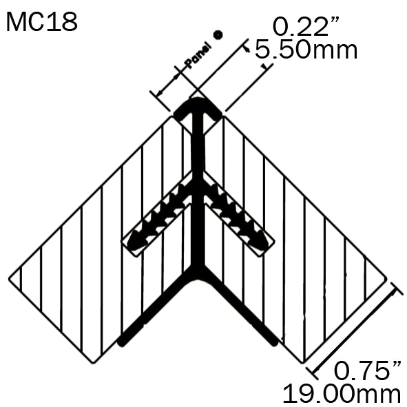 MC18 - Round & Square Corner Join Profiles