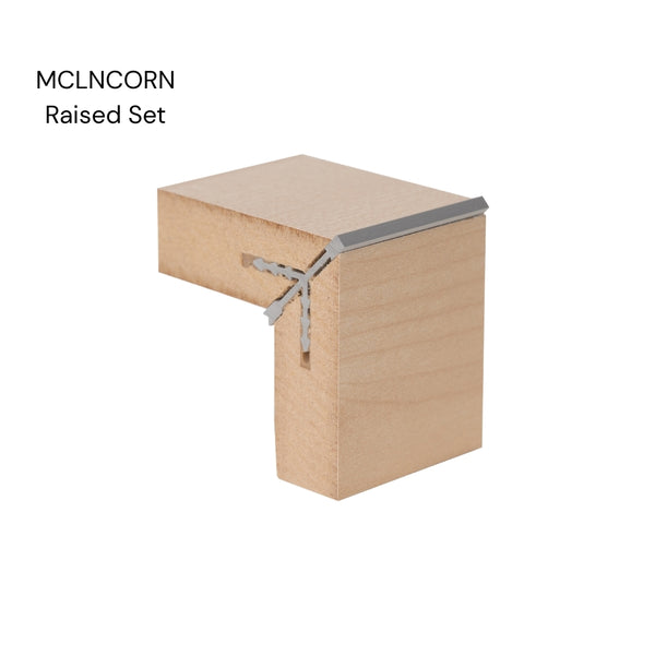 Stickman external corner join Linear System MCLNCORN raised set product shot