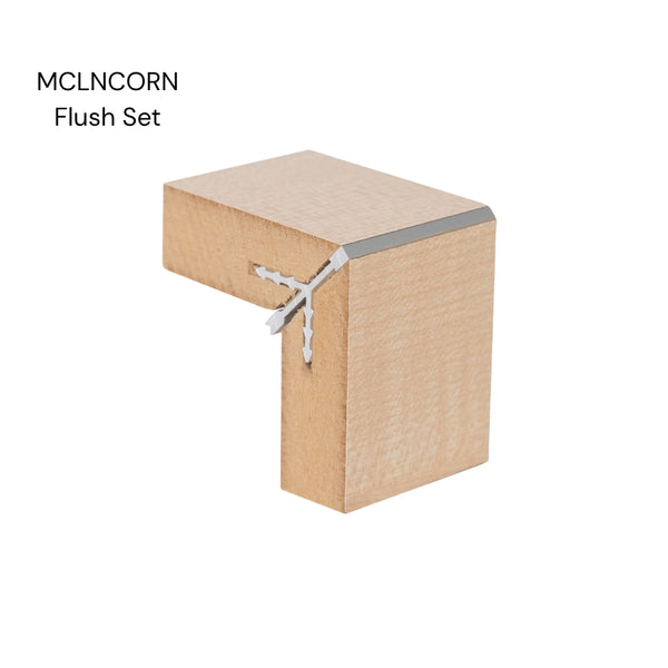 Stickman external corner join Linear System MCLNCORN flush set product shot 