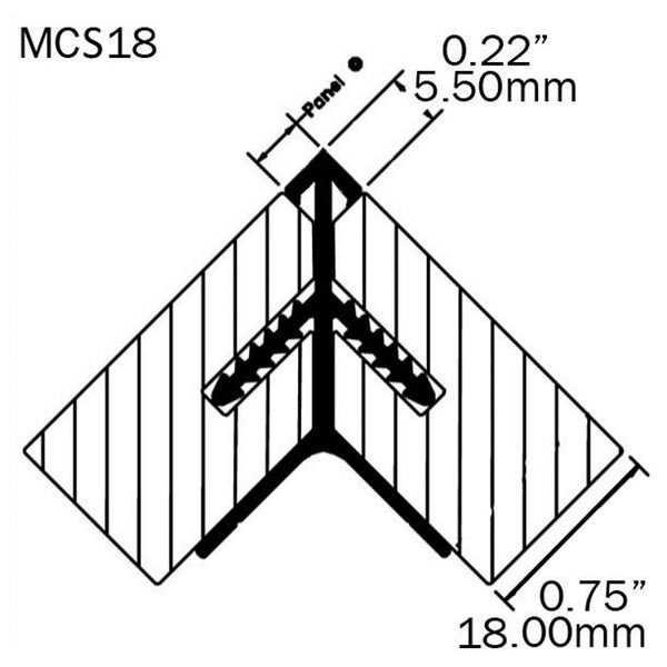 MC18 - Round & Square Corner Join Profiles