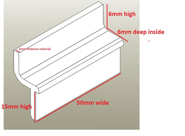 Plankwall Slatwall Clip PC2 - adhesive fixing