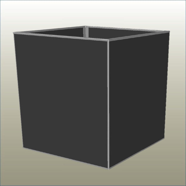 Retail display bin shown here in black melamine 