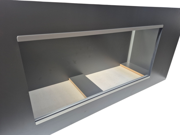 Cupboard showing door track detail