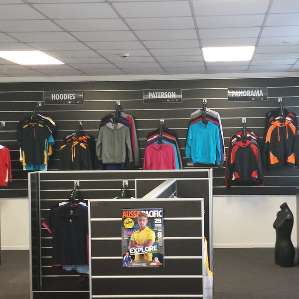 Plankwall black 150mm slatwall with black radius brand & Retail sign frames