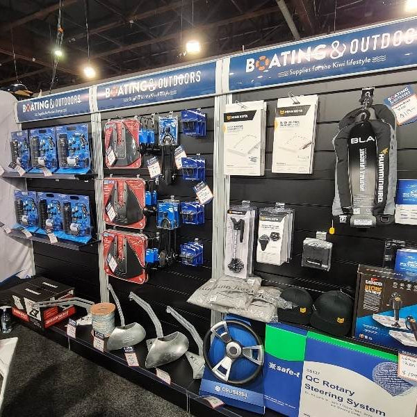 Row of Plankwall black free-standing slatwall display wall with black inserts for use in exhibition displays and retail merchandising - G18PB with plinth base,  2400m H