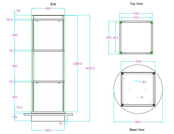 Rotating Open Display Tower Box