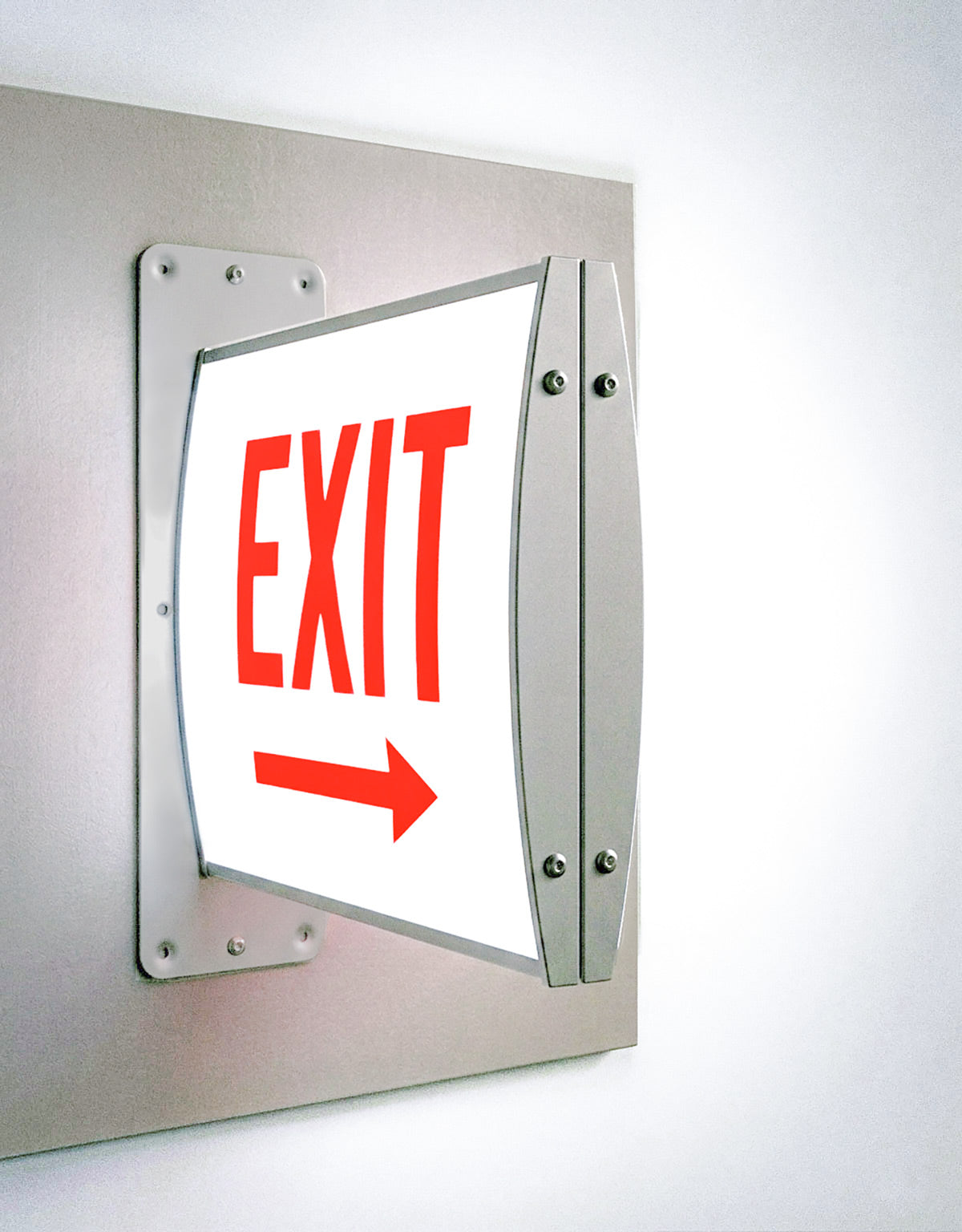 Exit Frame Wall Mounted Double-Sided Poster Frames | Radius Sign Frames - Plankwall