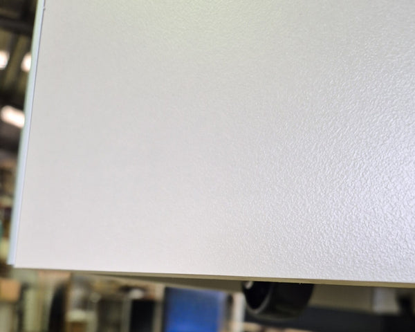 Close up of castor wheel under the Plankwall floor stackers retail display units