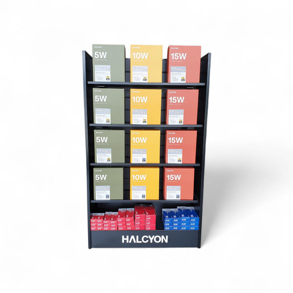 Freestanding Black PVC Slatwall Display Shelving System