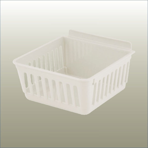 Plankwall Slatbox Cratebox slatwall display container front 3/4 view