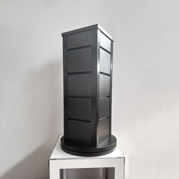 customised countertop rotating display stand with black pvc inserts made in auckland new zealand