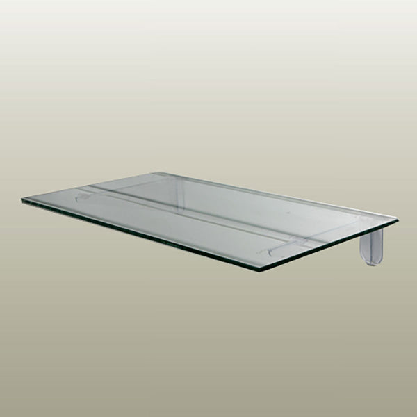 6mm toughened glass shelves bring elegance to any retail, commercial, or residential space as show here. 