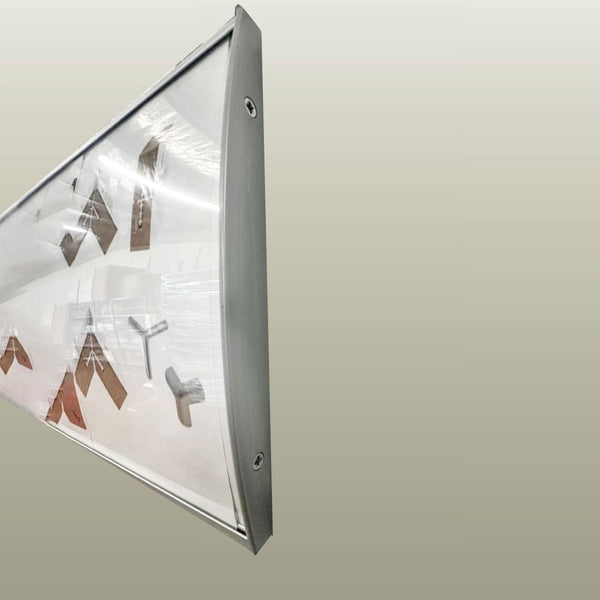 example of the radius header end panel mounted on the wall 