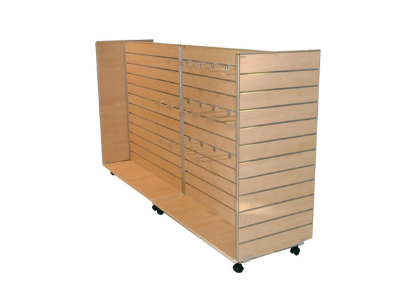 shown here is a lighter weight dual sided retail display gondola