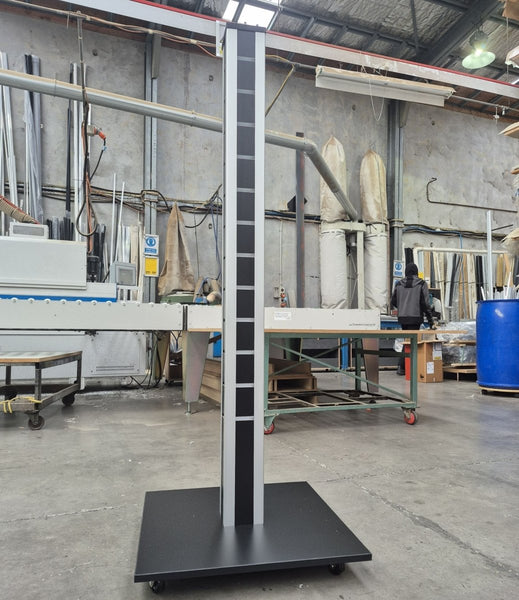 Retail garment display stand waiting for retailer to pick up from the warehouse