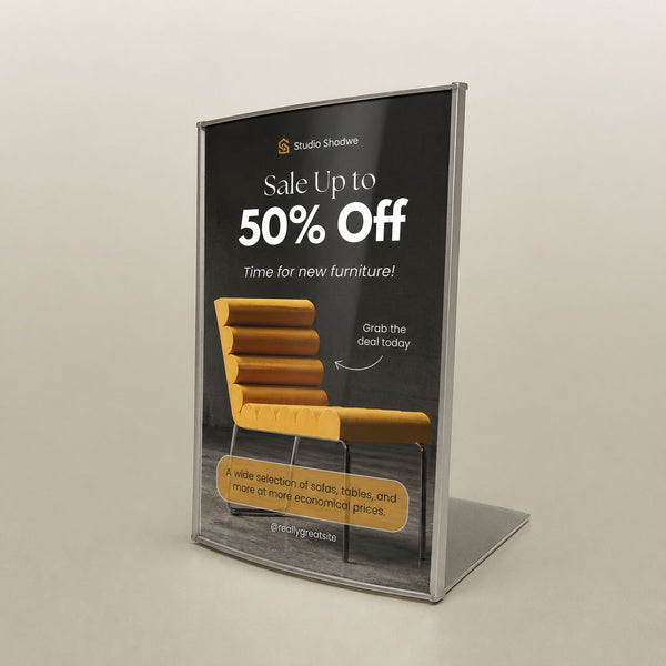 show off your latest sale in our table top radius a4 posta frame
