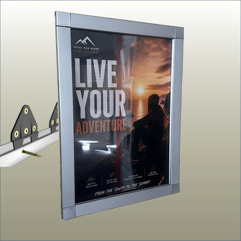wall mount all your marketing material easily with Plankwall snap frames for a secure presentable look