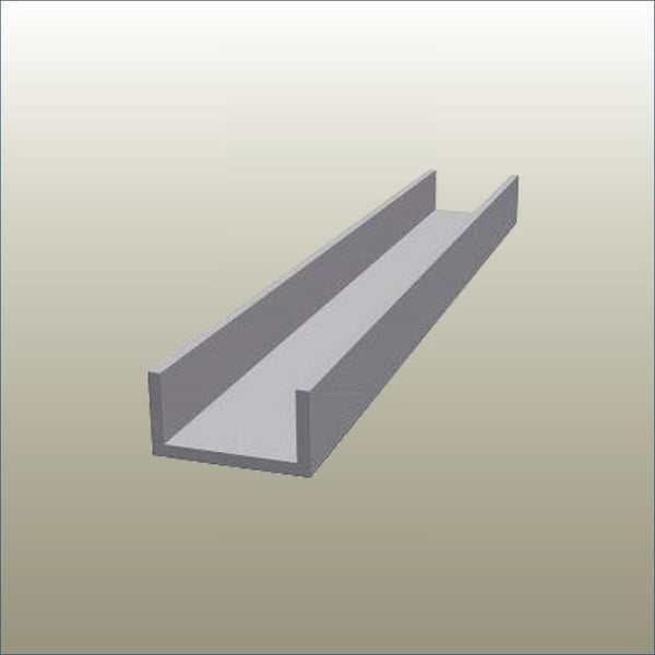 Aluminium U Channel - Capping for 18mm Panels on 18mm gondola 