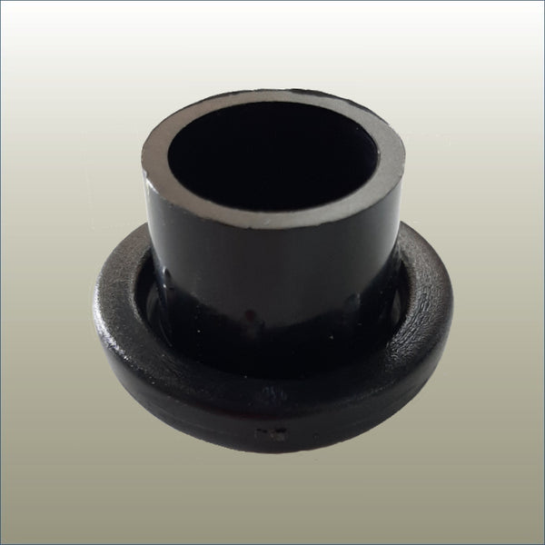 close of a Plankwall garment rail end cap in black