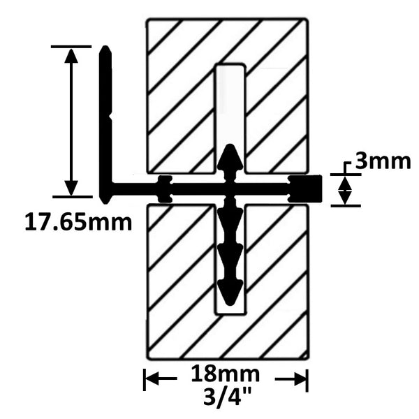 MCLN-WF-JOIN - Linear Panel Join Profile Wall Fixing