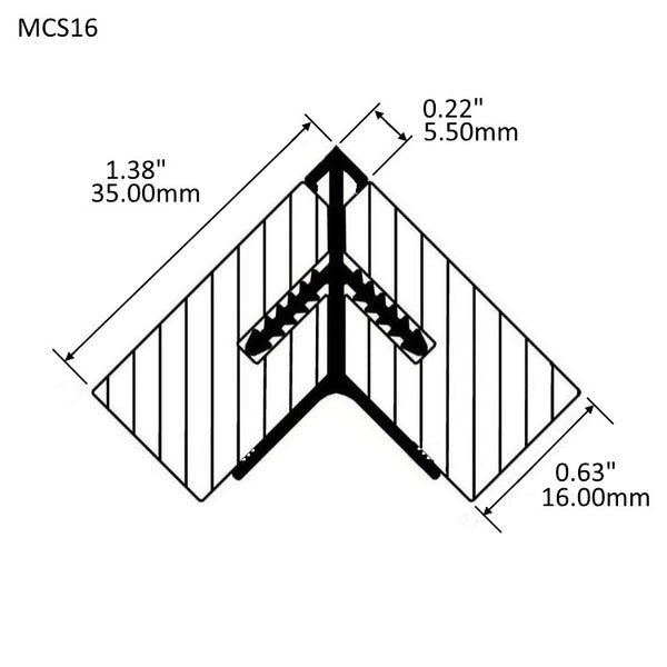 MC16 - Round & Square Corner Join Profiles - 2.4M CLEARANCE