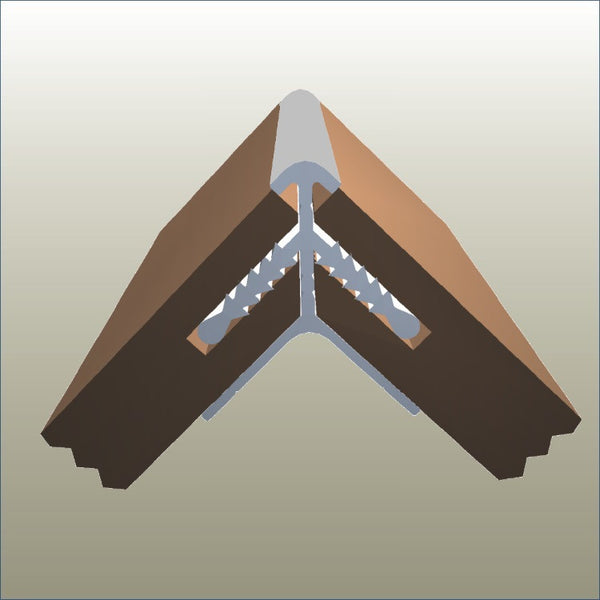 MC13 - Round Corner Join Profiles: 13mm Laminate Panels