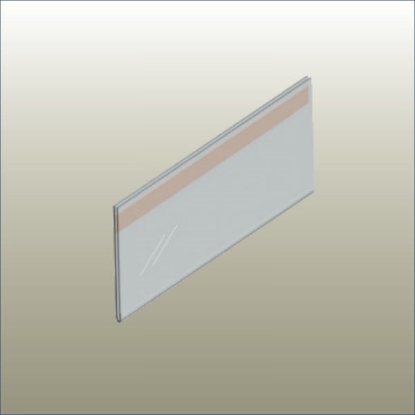 Flat Clear Data Strip – Self-Adhesive Shelf Label Holder