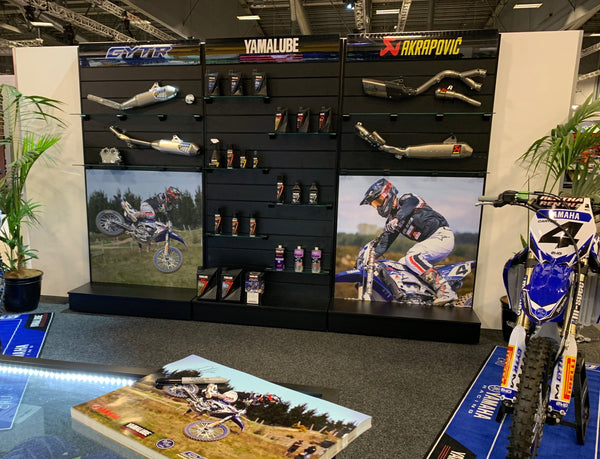 3x Plankwall 2400mm Free-standing modular display stands - all black for Yamaha