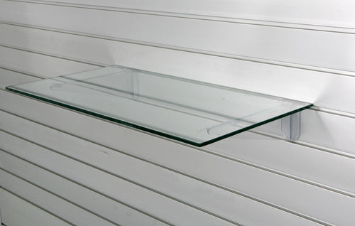  toughened glass shelves bring elegance to any retail, commerical, or residental space as show here. 