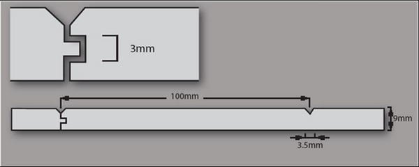V10 - V Groove MDF Panels 100mm