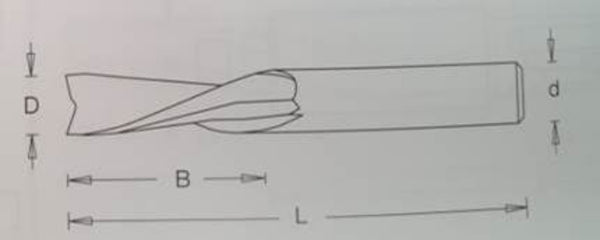 9.5mm Solid Carbide Double Flute Spiral Cutter
