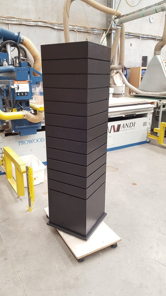 Custom Retail Display tower in brown