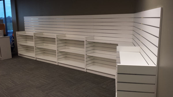 large bespoke slatwall display unit