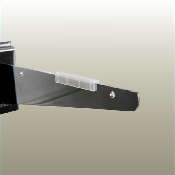 close up of a Friction pad accessory for stabilising shelves on slatwall brackets