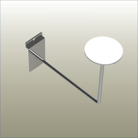 Plankwall 75mm plate hat display bracket for caps and soft headwear on slatwall retail display system