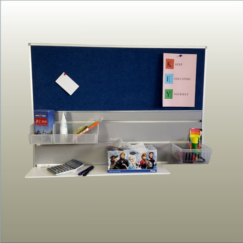 Pinnable acoustic panel wall mounted as part of a print display wall system in a commercial interior