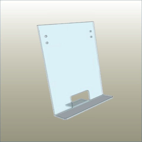illustration of Plankwall's clear sloping display shelf 