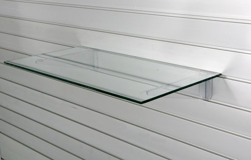  toughened glass shelves bring elegance to any retail, commerical, or residental space as show here. 